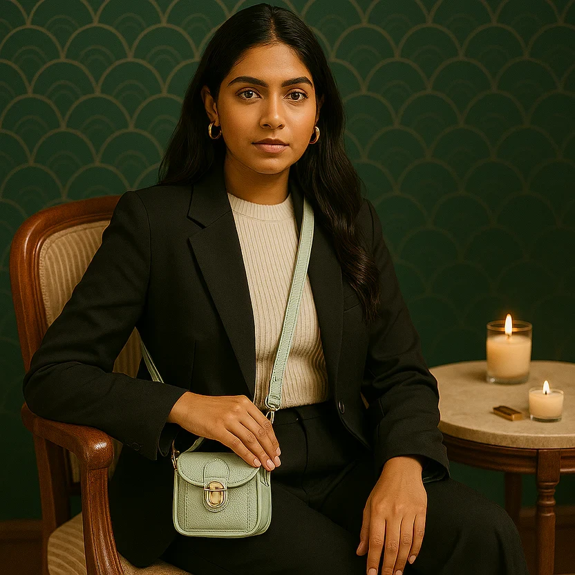 Light Green Mini Crossbody Bag for Women